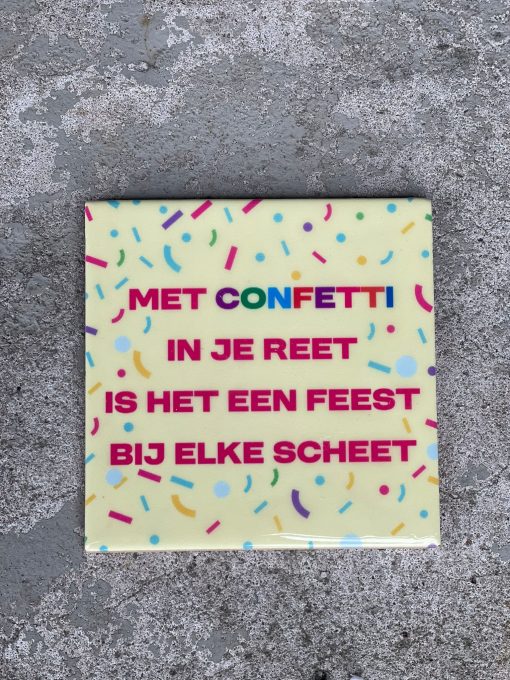 Tegeltje confetti