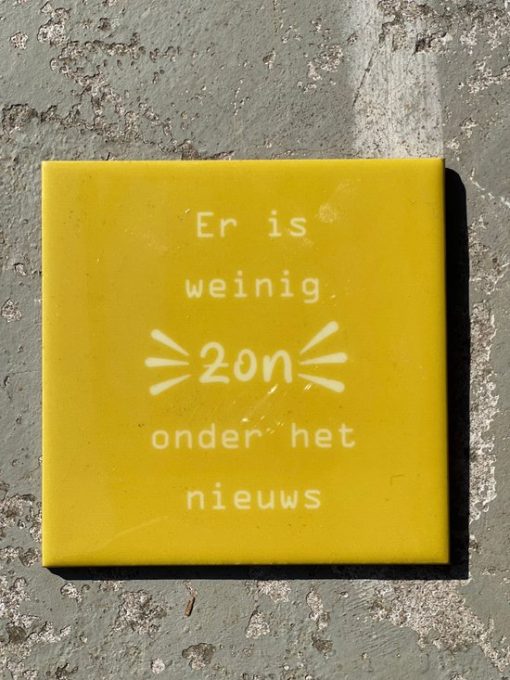 Tegeltje Zon onder het nieuws