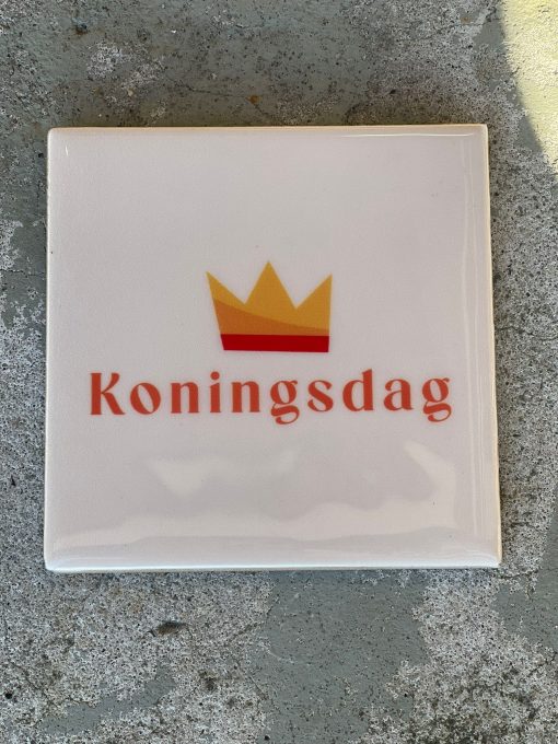 Tegeltje Koningsdag oranje boven