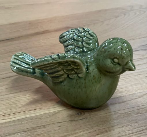 Aardewerk vogel Groen M