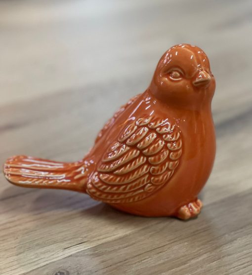 Aardewerk vogel Oranje L