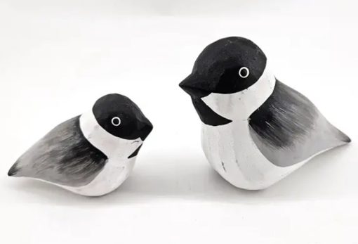 vogels set=2 15/9x6cm black/white