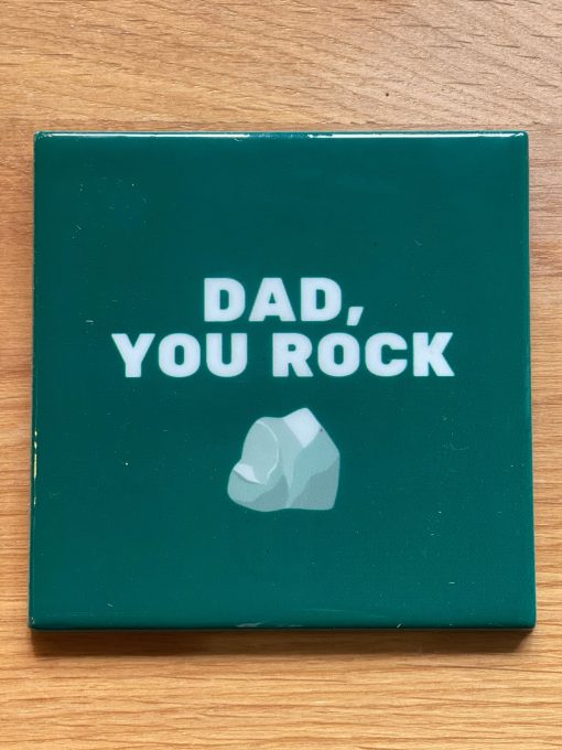 Tegeltje Dad you rock | Hippe Spreuktegel | Afscheid cadeau| Nieuwe woning cadeau | Housewarming cadeau |Verjaardagscadeau | Birthday |Verjaardag |brievenbuscadeau