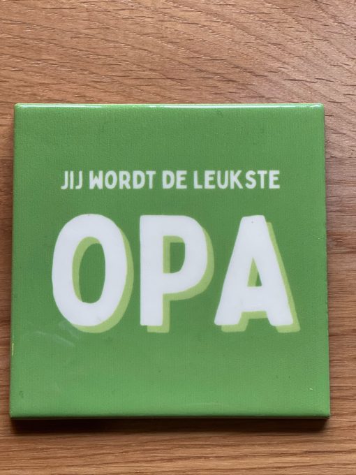 Tegeltje Jij wordt de leukste opa | Hippe Spreuktegel | Afscheid cadeau| Nieuwe woning cadeau | Housewarming cadeau |Verjaardagscadeau | Birthday |Verjaardag |brievenbuscadeau