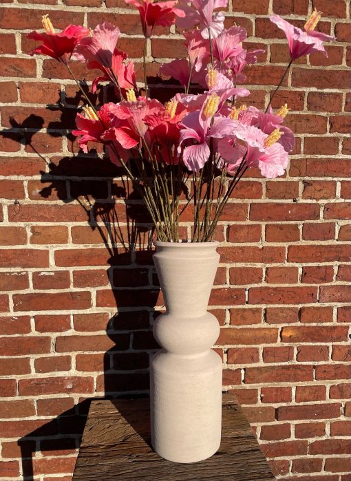 Kunstbloem Hibiscus Roze 85cm - Afbeelding 3